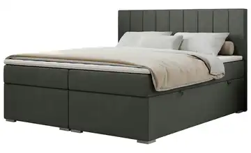Boxbett mit Bettkasten Ally 200x200 cm H4 Dunkelgrau