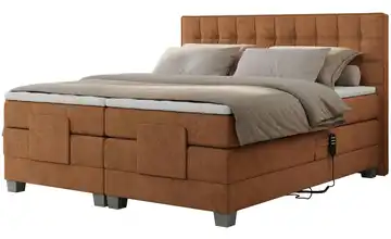 Motor Boxspringbett mit Bettkasten Elektro 140x200 cm H3 Orange