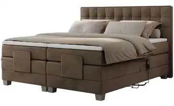 Motor Boxspringbett mit Bettkasten Elektro 140x200 cm H3 bronzefarben