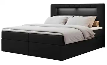 Boxbett mit Bettkasten Gold 5 160x200 cm H4 Schwarz