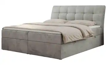 Boxbett mit Bettkasten Diegos 200x200 cm H4 Silbergrau