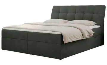 Boxbett mit Bettkasten Diegos H3 Webstoff 160x200 cm Dunkelgrau
