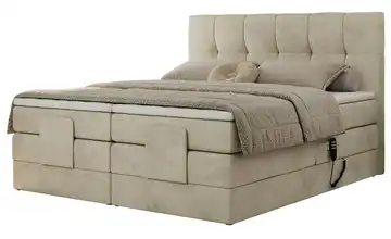 Motor BSB 200x200 Beige Motor-Boxspringbett 140x200 cm 148 cm 140x200 cm H3 Creme