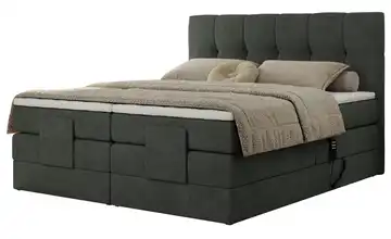 Motor Boxspringbett mit Bettkasten Vittoria 180x200 cm Dunkelgrau Webstoff H3