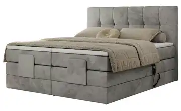 Motor BSB 200x200 Beige Motor-Boxspringbett 140x200 cm 148 cm 140x200 cm H3 Silbergrau
