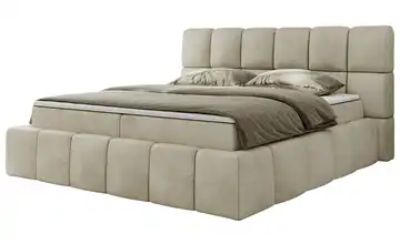 Boxbett mit Bettkasten Nira 140x200 cm H4 Creme Samt