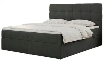 Boxbett mit Bettkasten Erni 140x200 cm H3 Dunkelgrau Webstoff