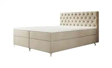 Boxbett mit Stauraum Chester 200x200 cm Creme