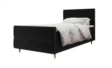 Boxbett 100 cm 100x200 cm Schwarz
