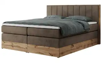 Boxspringbett mit Bettkasten Bellissimo King 140x200 cm H3 bronzefarben Samt