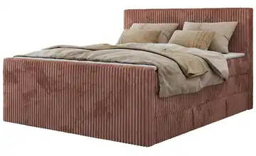 Boxspringbett mit Bettkasten Tiliano King Duo 140x200 cm H3 Altrosa
