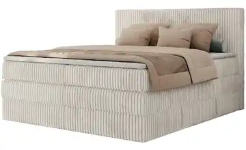Boxspringbett mit Bettkasten Tiliano King 180x200 cm H3 Beige