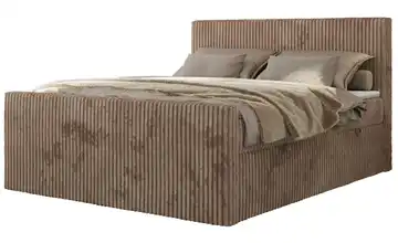 Boxbett mit Bettkasten Tiliano Duo Polsterbett 140x200 Braun 144 cm 140x200 cm H3 Braun