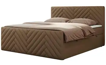 Boxbett mit Bettkasten Paris Duo 120x200 cm H3 Braun Kunstleder