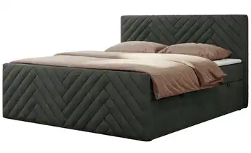 Boxbett mit Bettkasten Paris Duo 140x200 cm H3 Dunkelgrau Webstoff