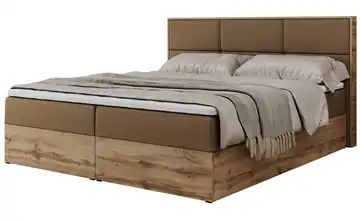 Boxbett mit Bettkasten Albero 2 120x200 cm H3 Braun Kunstleder