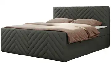 Boxbett mit Bettkasten Paris Duo 120x200 cm H3 Anthrazit Kunstleder