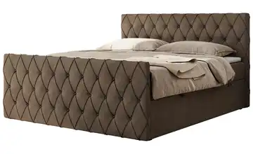 Boxspringbett mit Bettkasten Miren Duo 120x200 cm H3 bronzefarben Samt