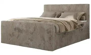 Boxbett mit Bettkasten Tiliano Duo Polsterbett 140x200 Taupe 144 cm 140x200 cm H3 Taupe