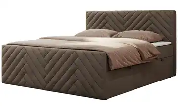 Boxbett mit Bettkasten Paris Duo 180x200 cm H3 bronzefarben Samt