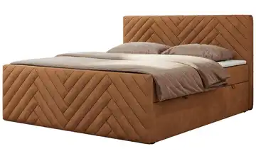Boxbett mit Bettkasten Paris Duo 140x200 cm H3 Orange Webstoff
