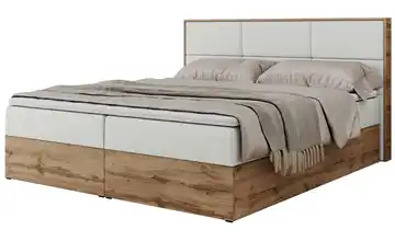 Boxbett mit Bettkasten Albero 2 140x200 cm H3 Weiß Kunstleder