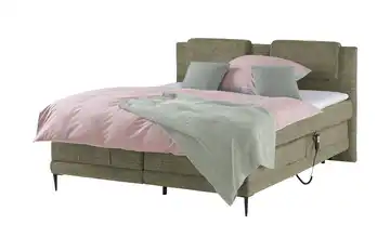 switch Motor-Boxspringbett Wave Moosgrün 140 cm