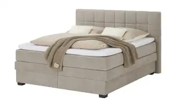 vanDoorn Boxspringbett Canto Webstoff Beige 200 cm H2 & H3