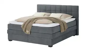 vanDoorn Boxspringbett mit Bettkasten Canto Webstoff Anthrazit 200 cm H2 & H3