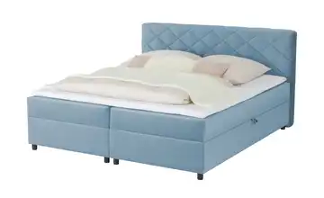 Boxbett mit Bettkasten Vegas II 160 cm H2 Viscoschaumkern Hellblau