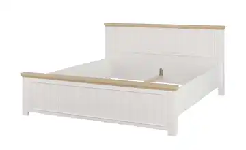 Bettgestell 180x200 Countryside 180 cm Weiß, Eiche (Nachbildung)