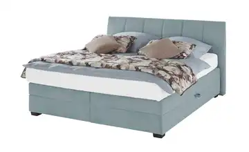 vanDoorn Boxspringbett mit Bettkasten Chiara 2.0 Hellblau 160 cm H2 & H3