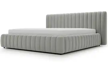 Polsterbett 160x200 cm Grau 212 cm