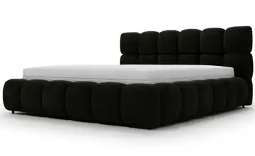 Polsterbett 140x200 cm 166 cm Schwarz