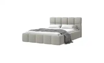 Selsey Polsterbett mit Bettkasten Cloudy Webstoff mit Bettkasten Greige 140x200 cm