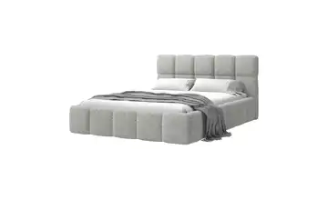Selsey Polsterbett mit Bettkasten Cloudy Webstoff mit Bettkasten Hellgrau 160x200 cm