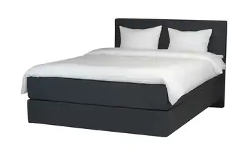 Boxspringbett 140x200 in dunkelgrau Elin