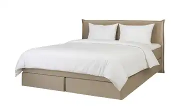 Boxspringbett 180x200 in beige Lunor