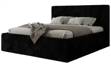 Polsterbett mit Bettkasten Tiliano Classic Schwarz 140x200 cm