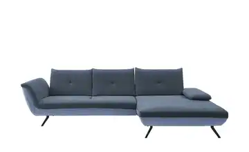 Ecksofa Celine Denimblau, Eisblau rechts Erweiterte Funktion