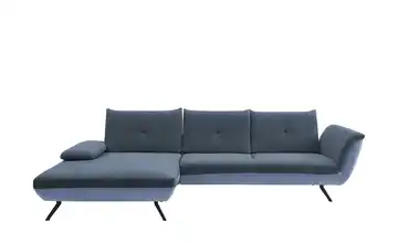 Ecksofa Celine Denimblau, Eisblau links Erweiterte Funktion