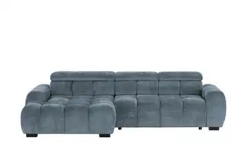 switch Ecksofa Bull-S Stahlblau links