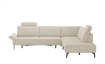 meinSofa Ecksofa Jenny Erweiterte Funktion rechts Creme