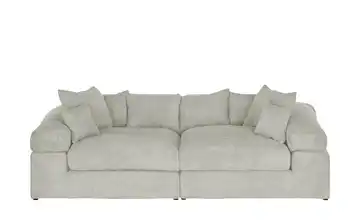 smart Big Sofa in modernem Cord Lianea Steingrau Cordstoff