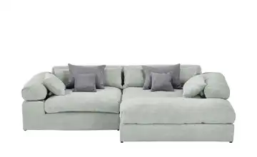 smart Ecksofa Lianea Steingrau, Grau rechts Cordstoff