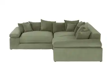 smart Ecksofa Lianea Cordstoff Grün