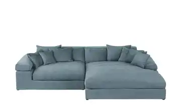smart Ecksofa Lianea Blau rechts Webstoff