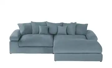 smart Ecksofa Lionore Blau rechts Webstoff