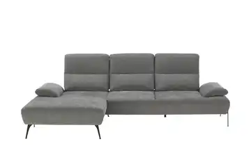 switch Ecksofa Cesar Steingrau links Flachgewebe fein