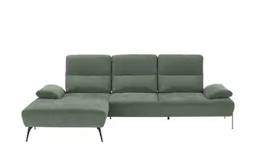 switch Ecksofa Cesar Khaki links Flachgewebe fein